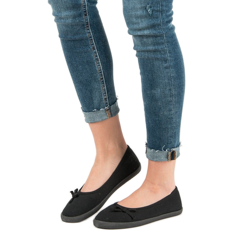 McKey Textil Ballerina Med Rosett svart 2