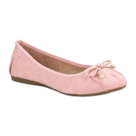 Lucky Shoes Rosa knutna ballerinor 1