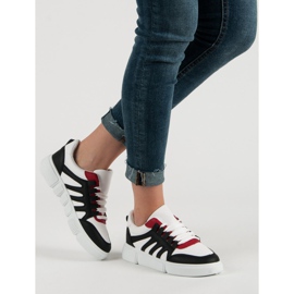 Bekväma sportskor vit svart 2