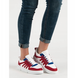 SHELOVET Bekväma sportskor vit röd 1