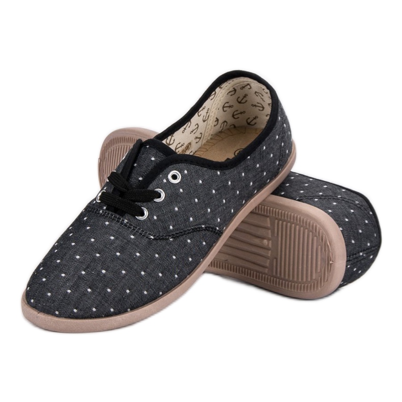 Sneakers med prickar svart 1