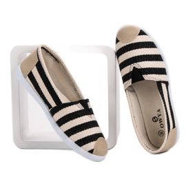 Randiga slipons svart brun 2