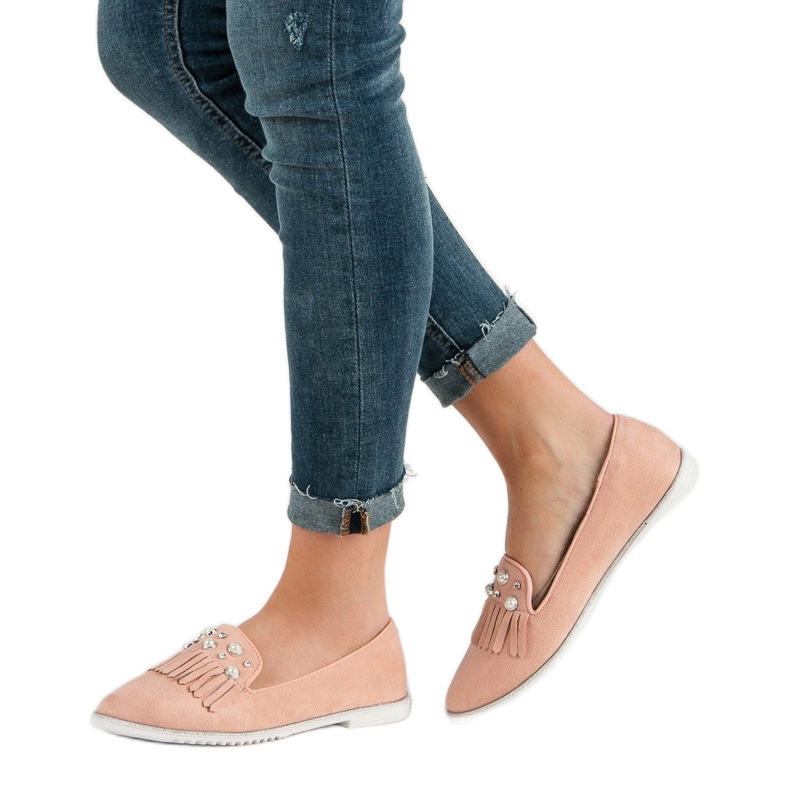 Ch. Creation Pulverloafers med pärlor rosa 1