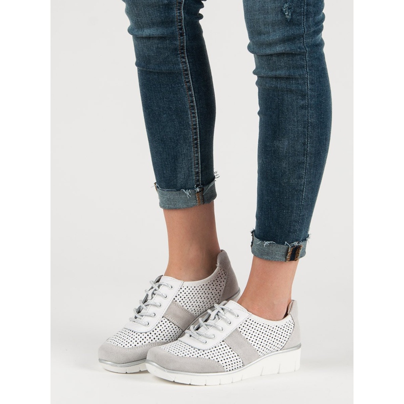 Filippo Openwork läderskor vit 1