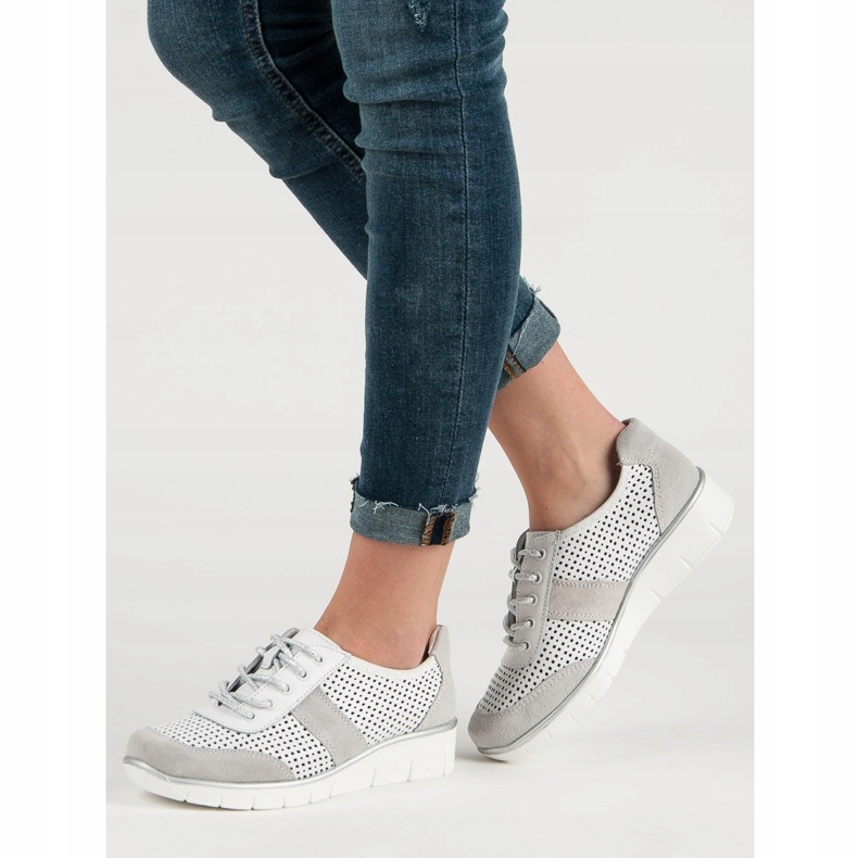 Filippo Openwork läderskor vit 2