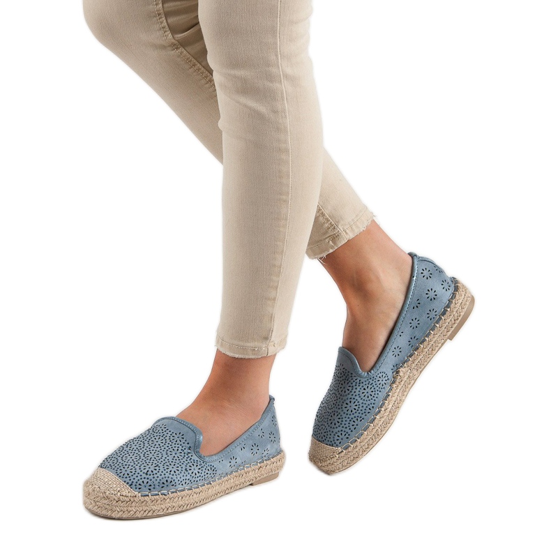 Mocka Openwork Espadrilles blå 1