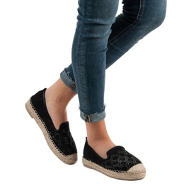 SHELOVET Mocka Openwork Espadrilles svart 2