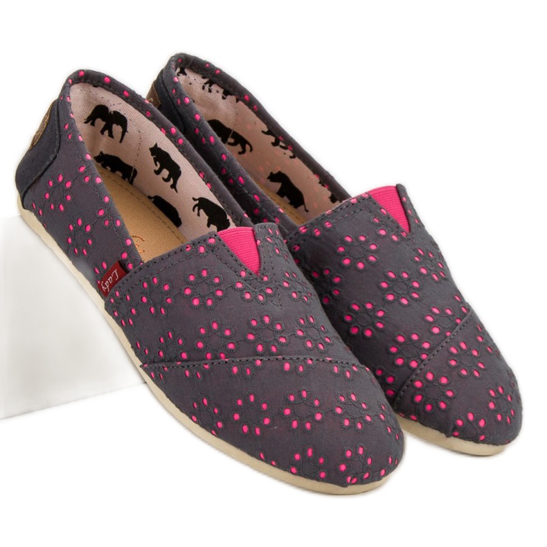 L. Day Slip-on Espadrilles grå rosa 2