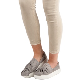 Mocka slipons med en VICES rosett grå 1