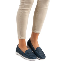 Vinceza Marinblå loafers 2