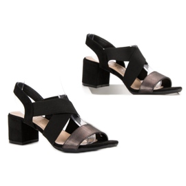 Filippo Sandaler med Vinceza Glitter svart 2