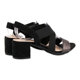 Filippo Sandaler med Vinceza Glitter svart 1