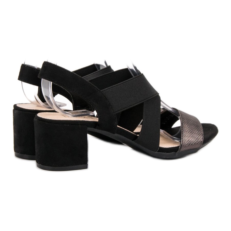 Filippo Sandaler med Vinceza Glitter svart 1