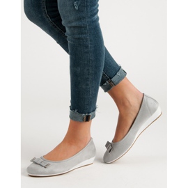 Vinceza Ballerina med rosett grå 2