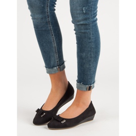 Vinceza Ballerina med rosett svart 1