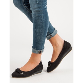 Vinceza Ballerina med rosett svart 2