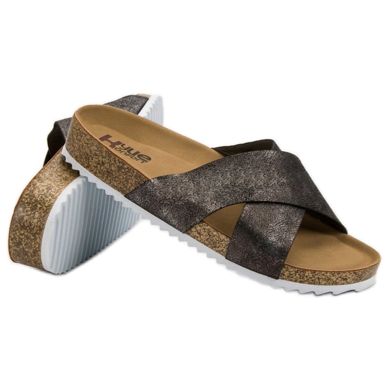 Kylie Bekväma grå tofflor 1