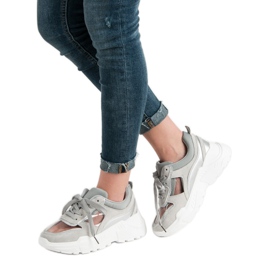 Transparenta sneakers grå 2