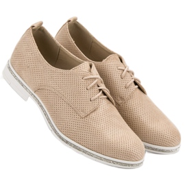 Seastar Beige brogues med kristaller 2