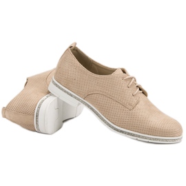 Seastar Beige brogues med kristaller 1