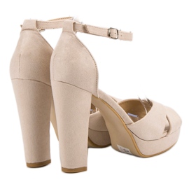 Seastar Bekväma högklackade sandaler brun 1