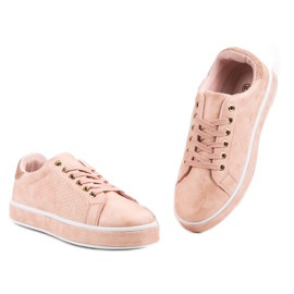 Snörade sportskor rosa 1