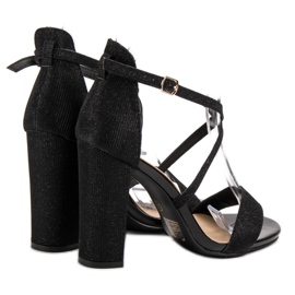 Seastar Eleganta sandaler med glitter svart 2