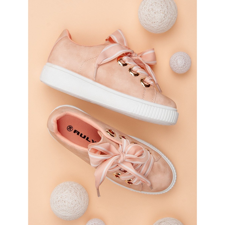 Sportskor med glitter rosa 1