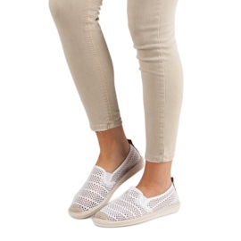 Snörskor med spets vit 2