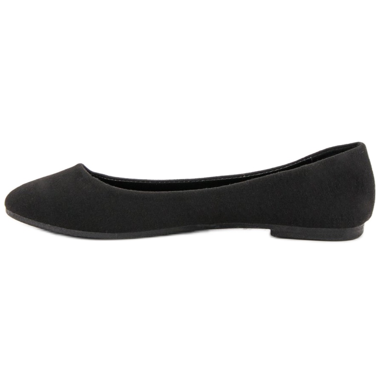 Ideal Shoes Svarta textilballerinor 1