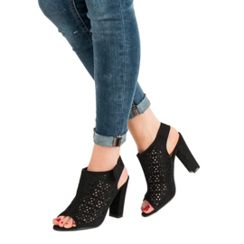 Queen Vivi Openwork sandaler med överdelar svart 1