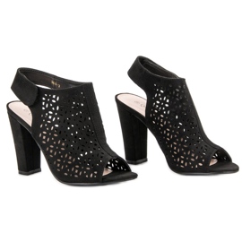 Queen Vivi Openwork sandaler med överdelar svart 2