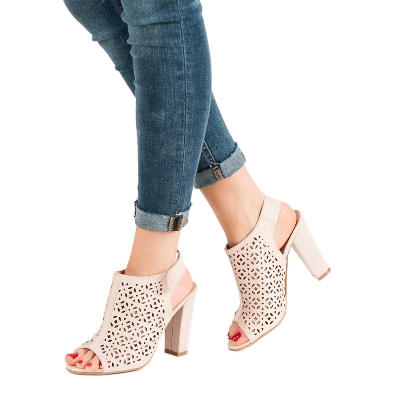 Queen Vivi Openwork sandaler med överdelar rosa 1