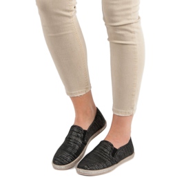 Ideal Shoes Bekväma Slipons svart 1