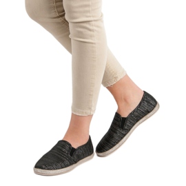 Ideal Shoes Bekväma Slipons svart 2