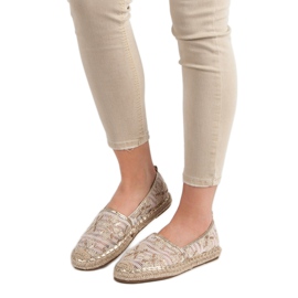 Lucky Shoes Lacy Espadrilles i blommor brun 1