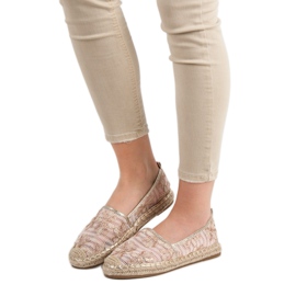 Lucky Shoes Lacy Espadrilles i blommor rosa 1