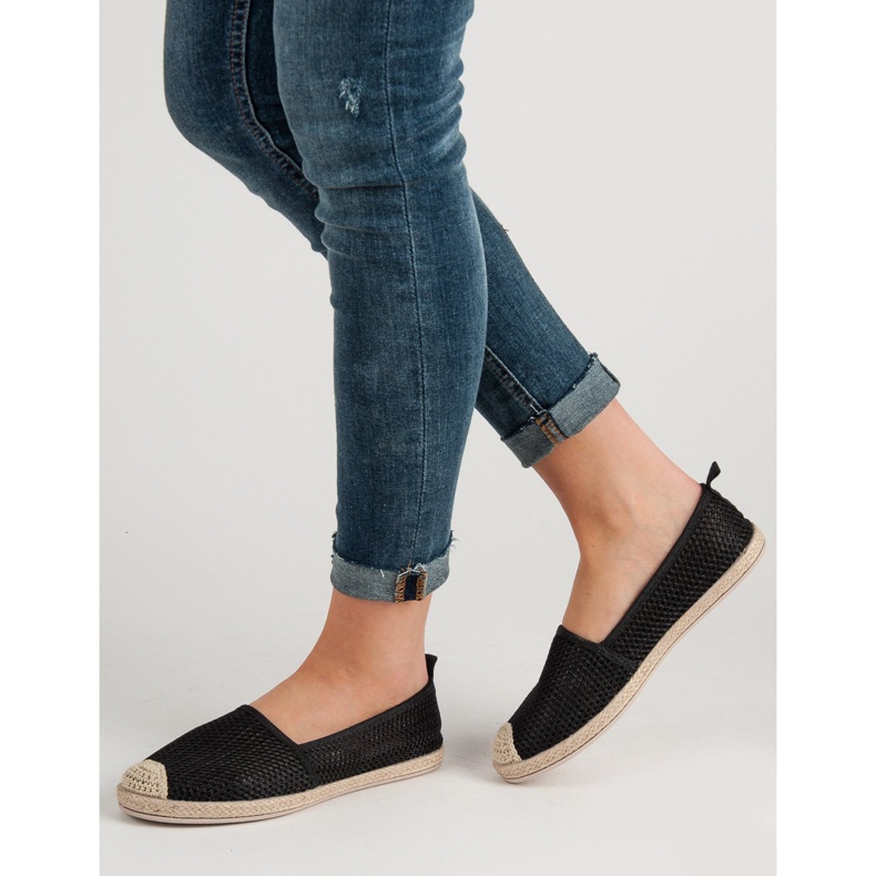 Seastar Svart textil Espadrilles 1