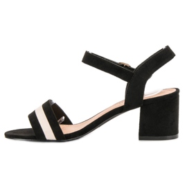 Queen Vivi Trendiga högklackade sandaler svart 1