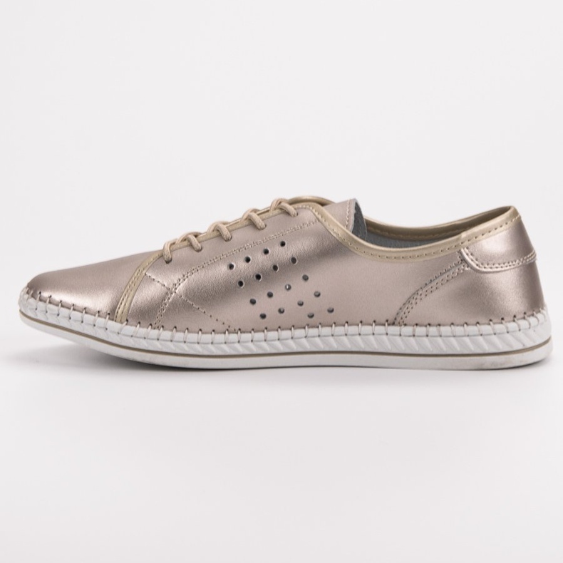 Kylie Snörskor i läder gyllene 2