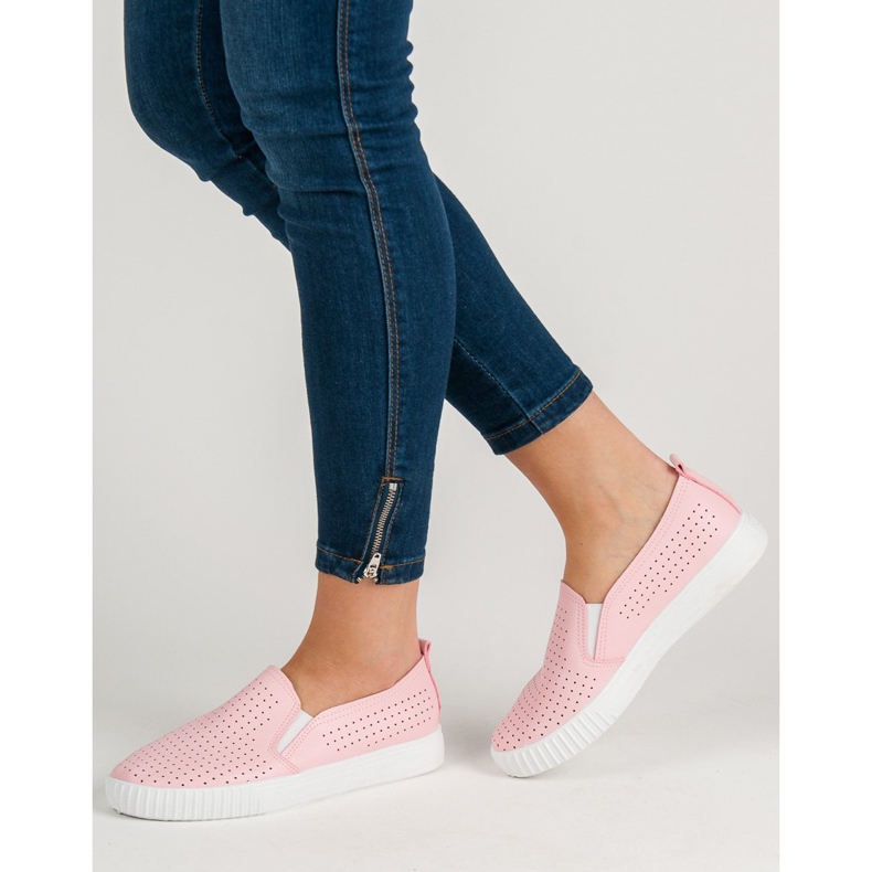 SHELOVET Openwork Slipons rosa 1
