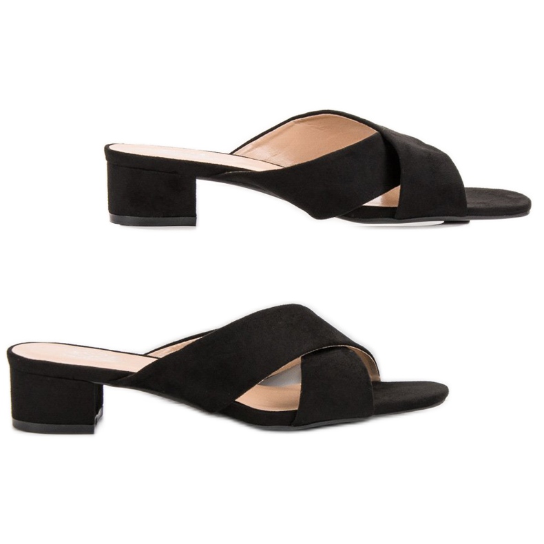 Small Swan Eleganta mocka tofflor svart 1