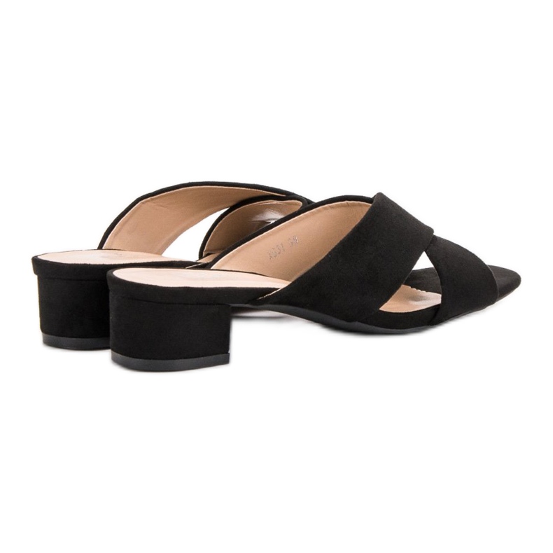 Small Swan Eleganta mocka tofflor svart 2