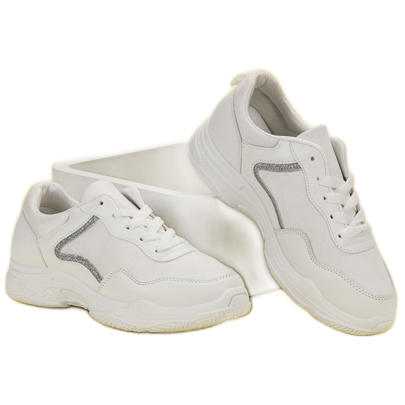 SHELOVET Trendiga sneakers vit 1