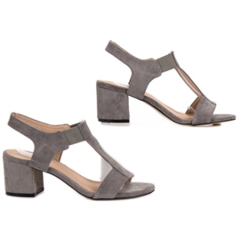 Evento Slip-on sandaler på ett inlägg grå 1