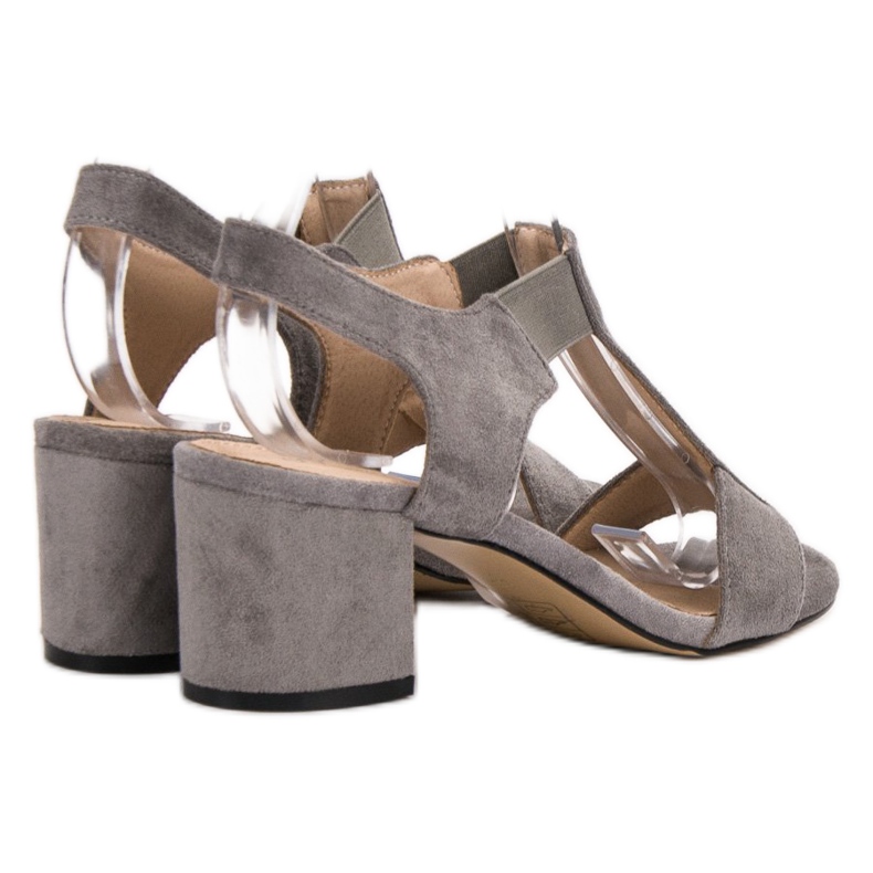 Evento Slip-on sandaler på ett inlägg grå 2