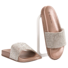 Queen Vivi Tofflor Med Kristaller gul 1