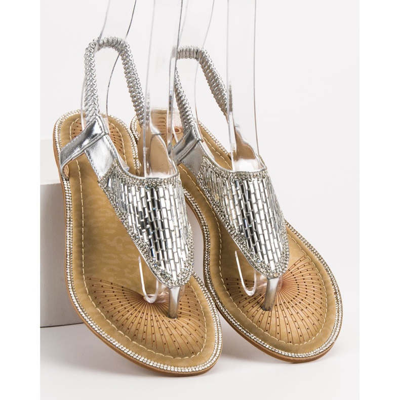 Encor Silver japanska sandaler grå 1