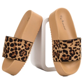 Anesia Paris Mocka tofflor på plattformen brun 1