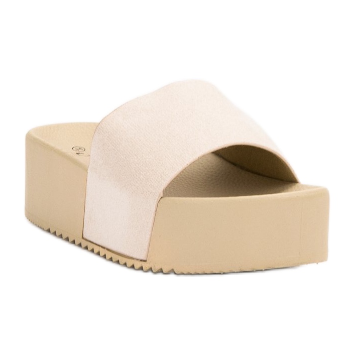 Anesia Paris Mocka tofflor på plattformen brun 1